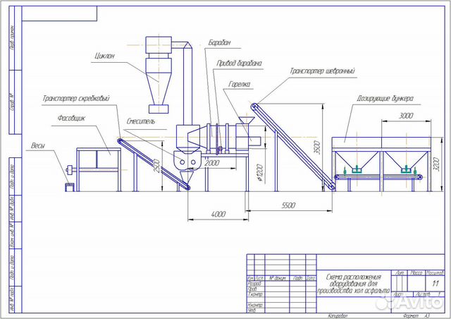 Асфальтобетонный завод схема