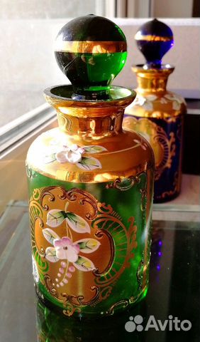 Флакон, графинчик на 170 гр богемское стекло лепка Флакон, графинчик на 170 гр богемское стекло лепка
