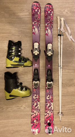 Комплект: горные лыжи + ботинки + палки