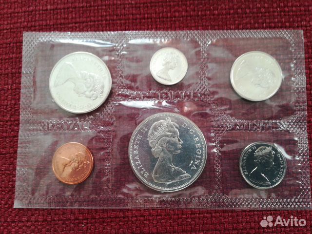 Годовой набор Канады 1965 года 3 монеты серебро