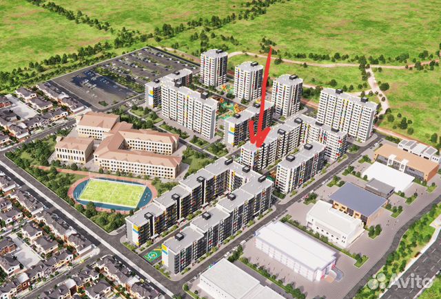 2-к квартира, 45.6 м², 4/9 эт.