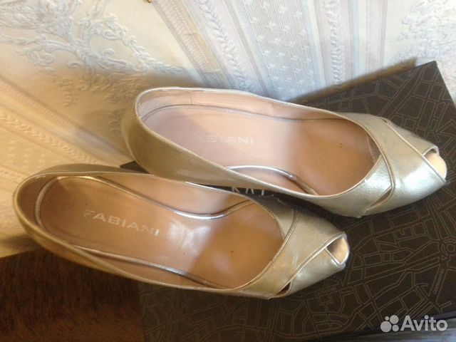 Туфли fabiani Италия, серебристые, кожа Туфли fabiani Италия, серебристые, кожа