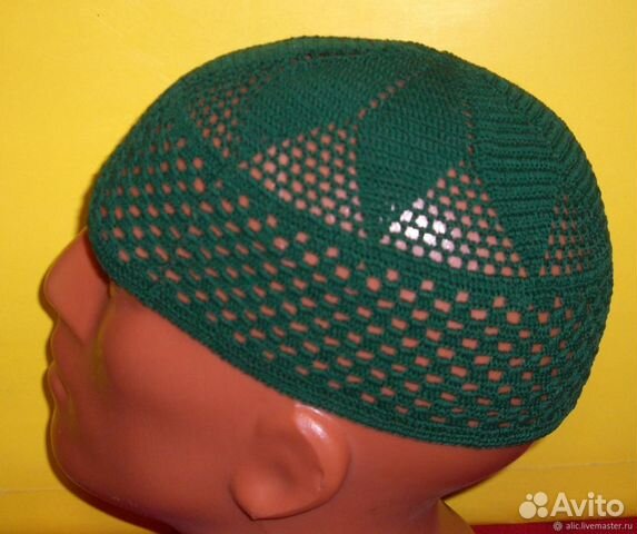 Шапочка куфи темно-зеленая Шапочка куфи темно-зеленая