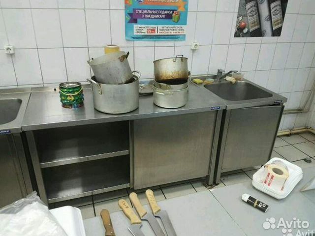 Стол купэ из нержавейки производственный 1000/600м