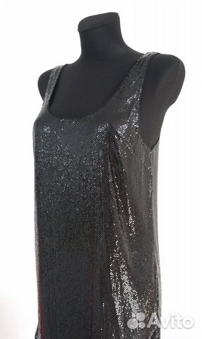 Черное металлическое платье Kate Moss for Topshop Черное металлическое платье Kate Moss for Topshop