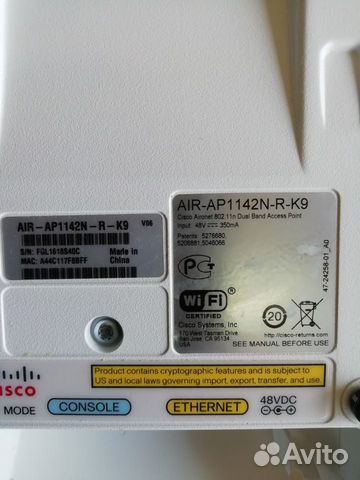 Wi-Fi Маршрутизатор Cisco AIR-AP1142N-R-K9