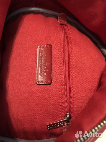 Рюкзак красный натуральная кожа