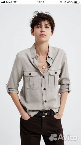 Рубашка с карманами Zara Рубашка с карманами Zara