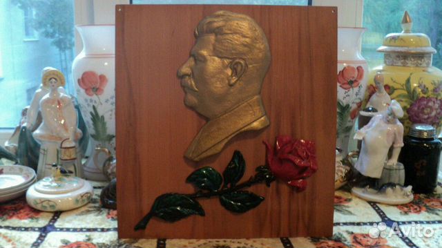 Панно барельеф И.В. Сталин СССР литьё