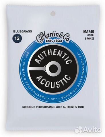 Струны для гитары 12-56 Martin MA240 80/20 Bronze