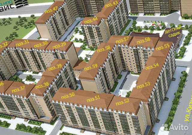 1-к квартира, 43 м², 5/10 эт.