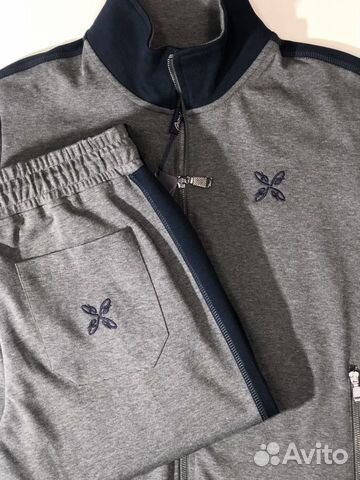 Brioni спортивный костюм с вышивкой серый