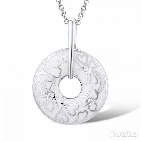 Комплект серьги и подвеска, серебро, эмаль Комплект серьги и подвеска, серебро, эмаль