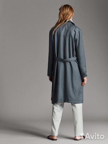 Тренч плащ из лиоцелла с поясом Massimo Dutti