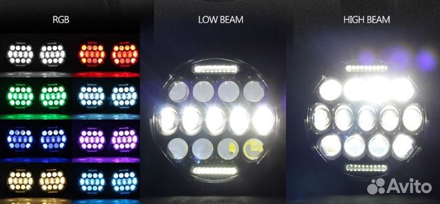 Светодиодные LED фары на Нива УАЗ Светодиодные LED фары на Нива УАЗ