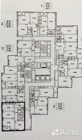 3-к квартира, 80.8 м², 12/20 эт. 3-к квартира, 80.8 м², 12/20 эт.