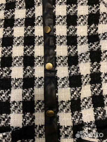 Твидовое мини черно-белое платье zara Твидовое мини черно-белое платье zara