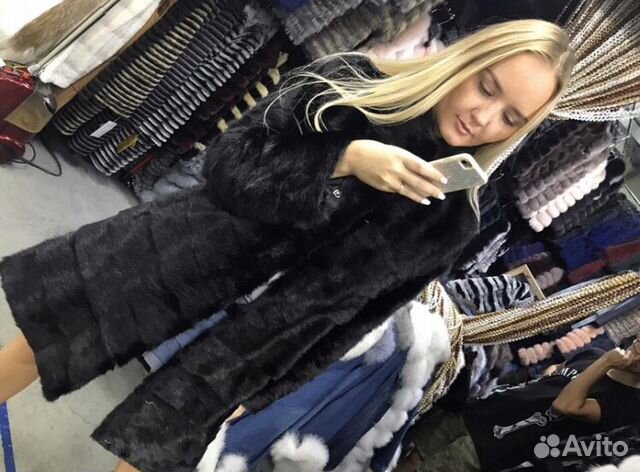 Шуба норковая попечечка чёрная Шуба норковая попечечка чёрная