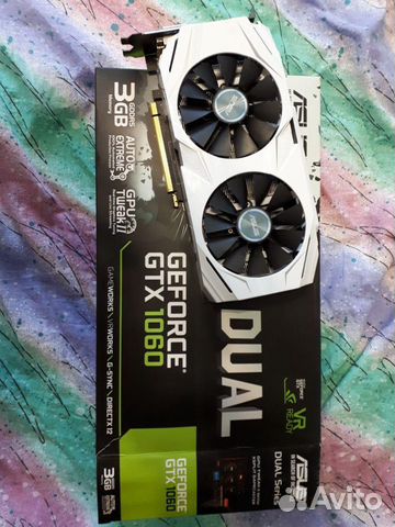Видеокарта asus Dual GeForce GTX 1060 OC 3GB