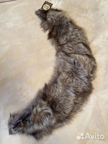 Воротник песец натуральный голубой