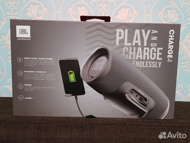 Новая беспроводная колонка JBL Charge 4 Gray Новая беспроводная колонка JBL Charge 4 Gray