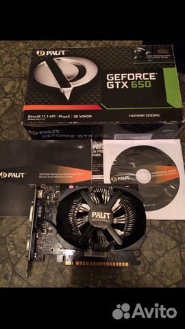 Видеокарта Nvidia Geforce GTX 650 1024GB gddr5