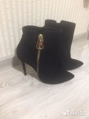 Ботильоны нат.замша Италия