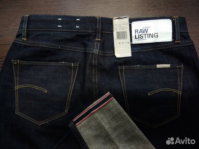 Джинсы G-Star Raw listing correct селведж