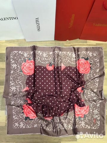 Новый женский шёлковый платок Valentino