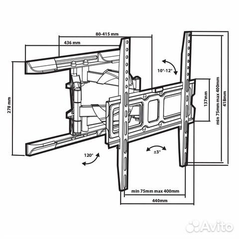 Кронштейн для телевизора усиленный
