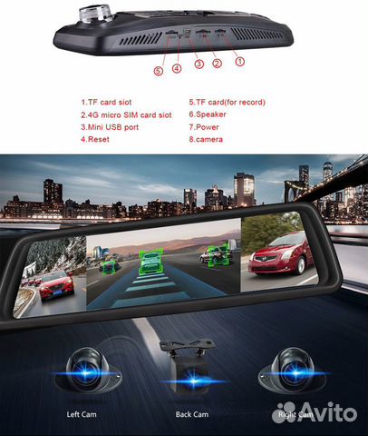 Видеорегистратор Android Wi-Fi,GPS,4 камеры,4G SIM Видеорегистратор Android Wi-Fi,GPS,4 камеры,4G SIM