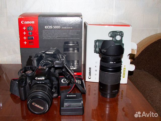 Canon EOS 500D kit 18-55, kit 75-300