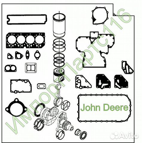 Ремкомплект двигателя John Deere Ремкомплект двигателя John Deere