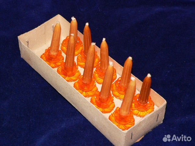 Свечи с подсвечниками для торта СССР