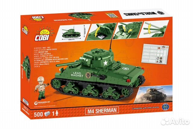 Конструктор cobi Танк M4 Sherman (Шерман) cobi3007