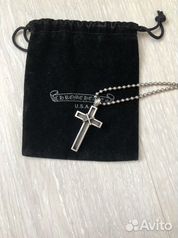 Chrome Hearts серебряный крест с цепочкой Оригинал