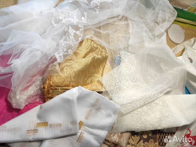 Пакет с обрезками штор и тюли