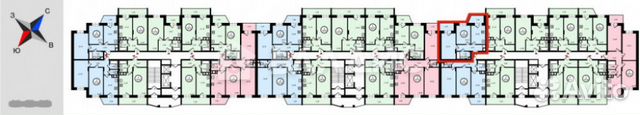 2-к квартира, 50.4 м², 13/18 эт.