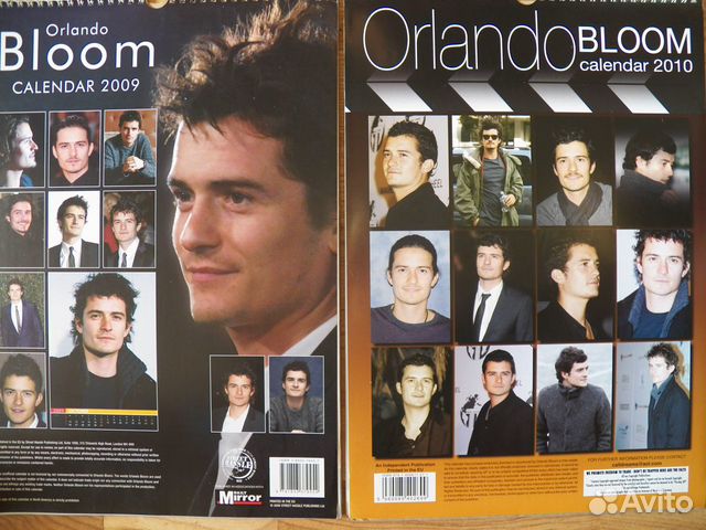 Зарубежные календари. Актеры. А3 12 листов