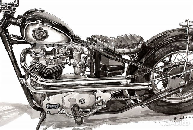 Кастом мотоцикл на базе Triumph Bonneville 1968