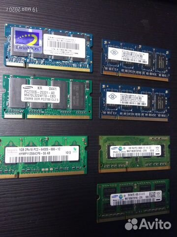 Оперативная память SO-dimm DDR, DDR2, DDR3 Оперативная память SO-dimm DDR, DDR2, DDR3