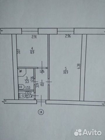 2-к квартира, 36.5 м², 1/2 эт. 2-к квартира, 36.5 м², 1/2 эт.
