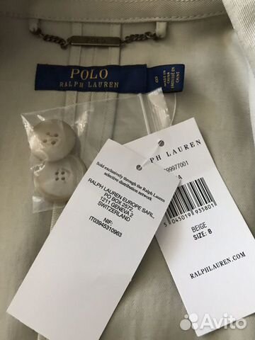 Тренч Ральф Лорен Polo, новый, оригинал, р 38/40 i Тренч Ральф Лорен Polo, новый, оригинал, р 38/40 i
