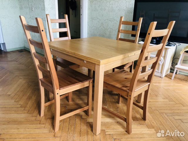 Стол и 4 стула IKEA Стол и 4 стула IKEA