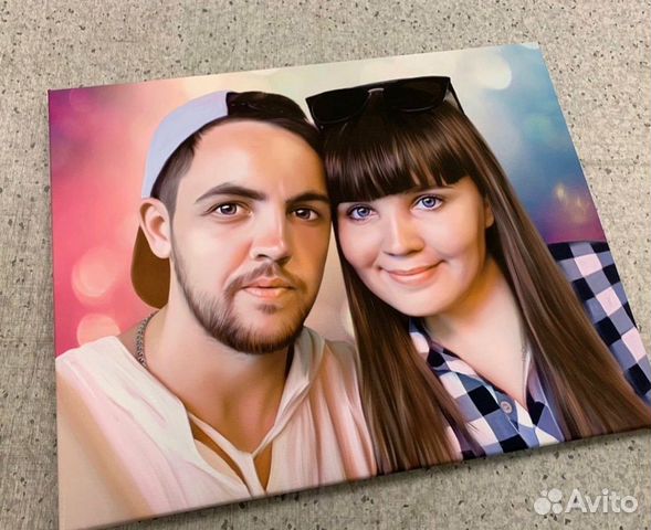Интерьерная картина 60х90 по фото в подарок семье