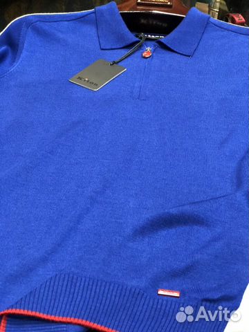 Kiton трикотажное поло голубое Kiton трикотажное поло голубое
