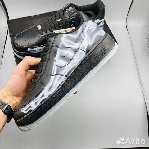 Кроссовки Nike Air Force 1 черные низкие скелетон Кроссовки Nike Air Force 1 черные низкие скелетон