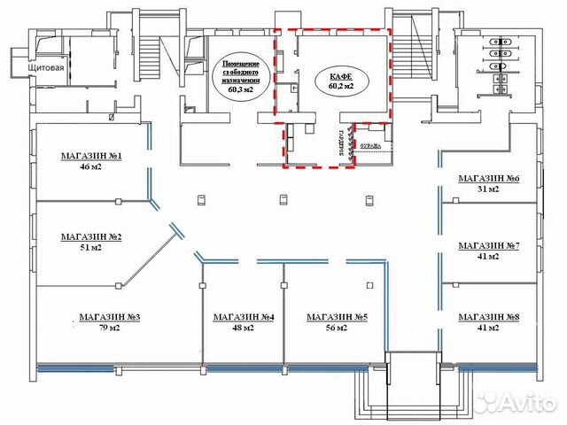 Помещение под общепит, 60 м²
