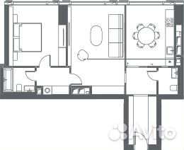2-к квартира, 75.3 м², 32/65 эт. 2-к квартира, 75.3 м², 32/65 эт.