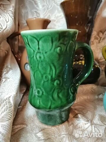 Кружка, сахарница, блюдо керамические винтаж